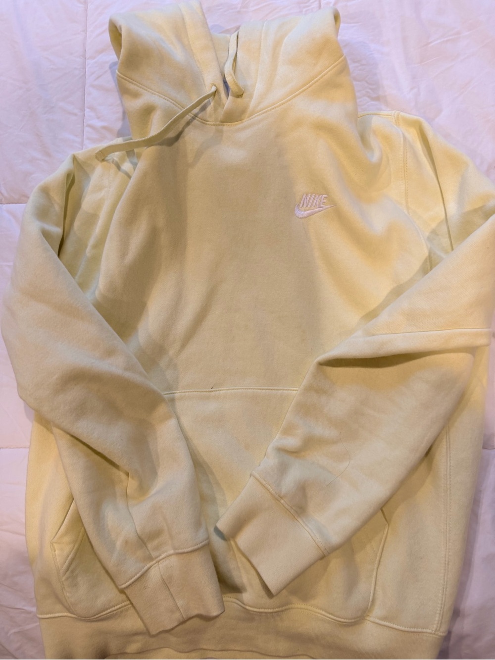 Nike Men’s Pale Yellow Crewneck Hoodie